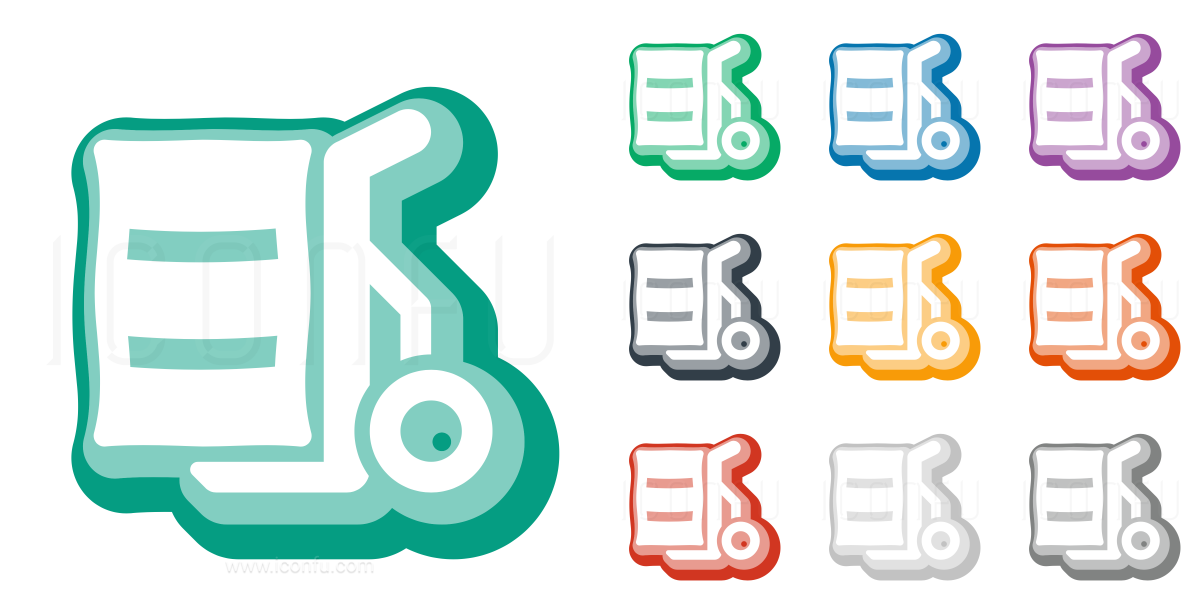 Hand Truck Bag Icon Cute Style Iconfu