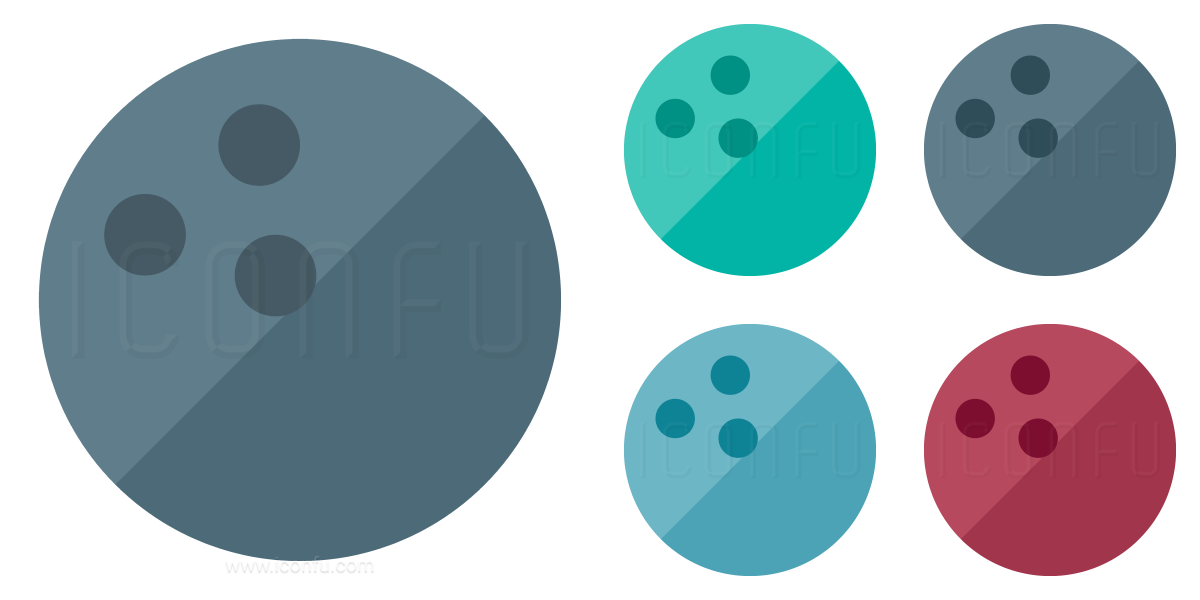 Bowling Ball Icon - Paper Style - Iconfu