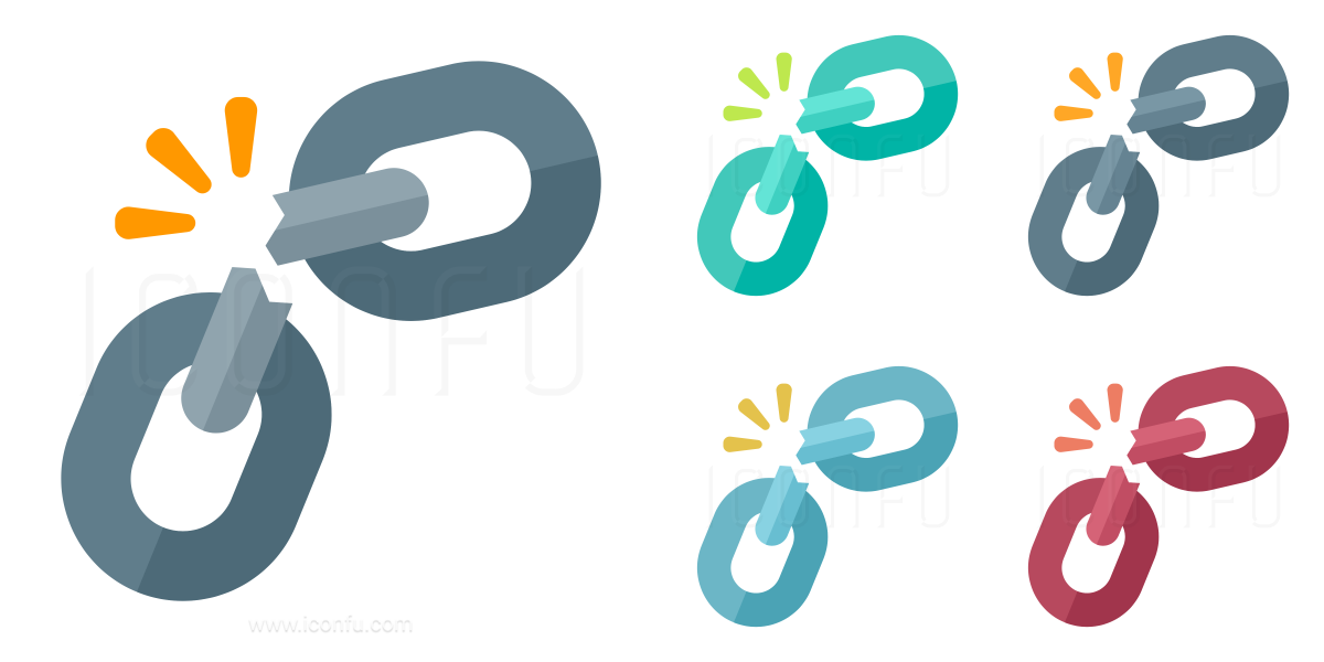 Link Broken Icon - Paper Style - Iconfu
