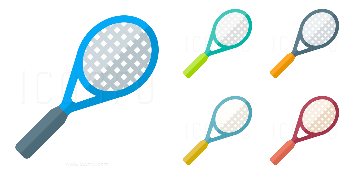 Tennis Racket Icon - Paper Style - Iconfu