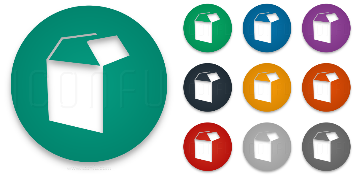 Box Icon - Circle Style - Iconfu