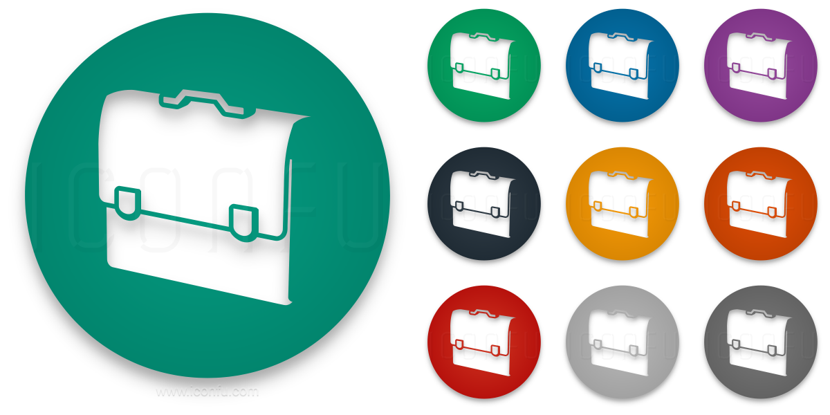 Briefcase Icon Circle Style Iconfu