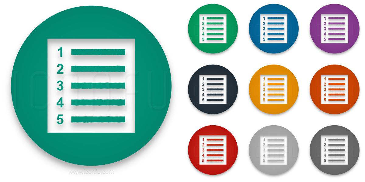List Style Numbers Icon Circle Style Iconfu