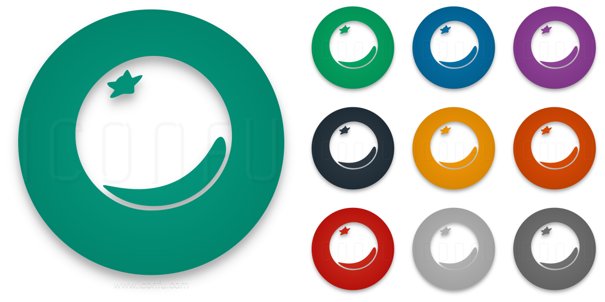Orange Icon - Circle Style - Iconfu