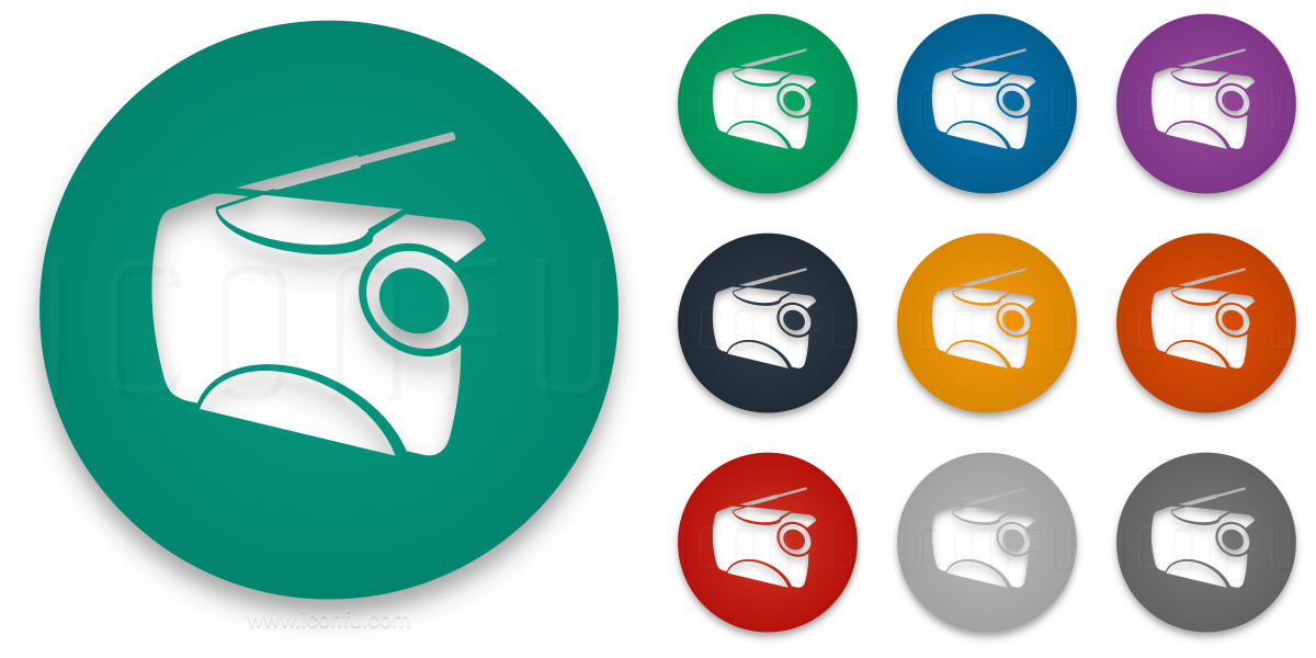 Radio Icon - Circle Style - Iconfu