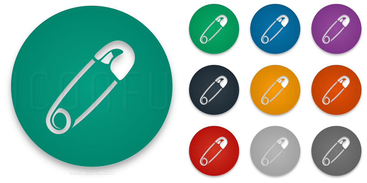 Safety Pin Icon - Circle Style - Iconfu