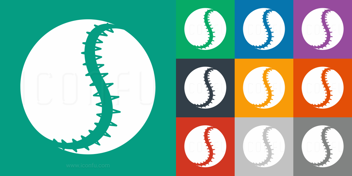 Baseball Icon - Mono Style - Iconfu