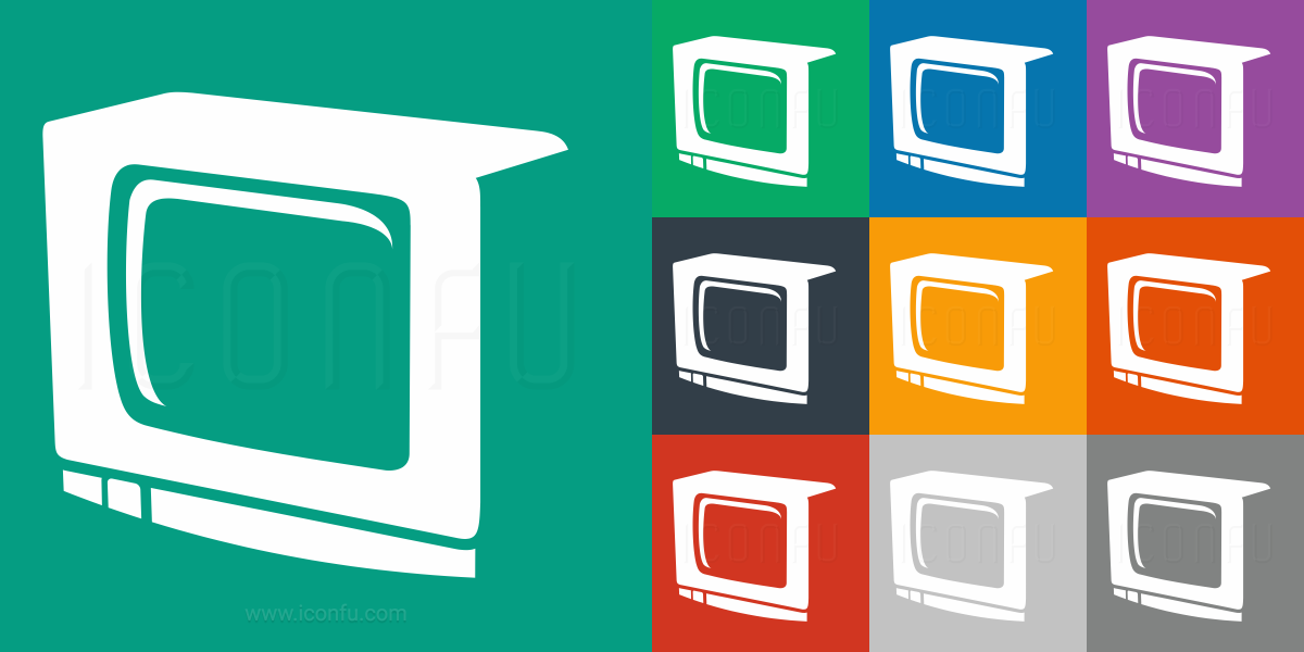 Tv Icon - Mono Style - Iconfu