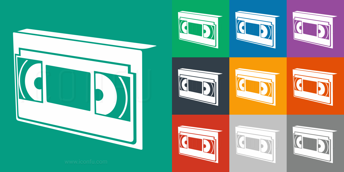 Videotape Icon Mono Style Iconfu