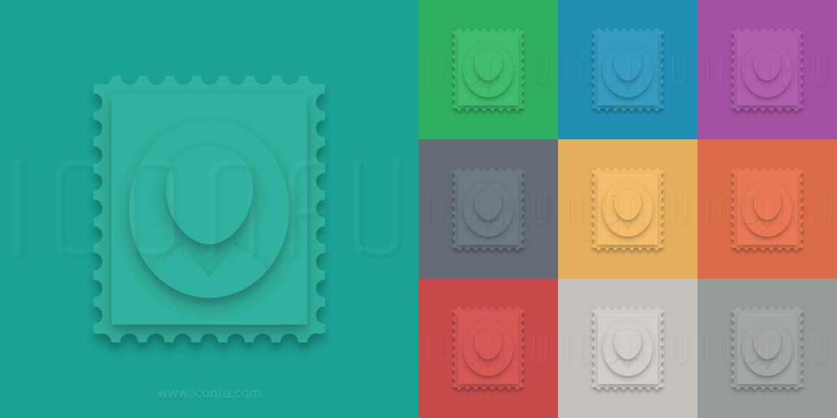 Postage Stamp Icon - Material Style - Iconfu