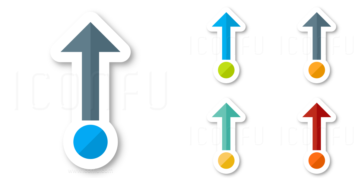 Arrow From Icon - Sticker Style - Iconfu