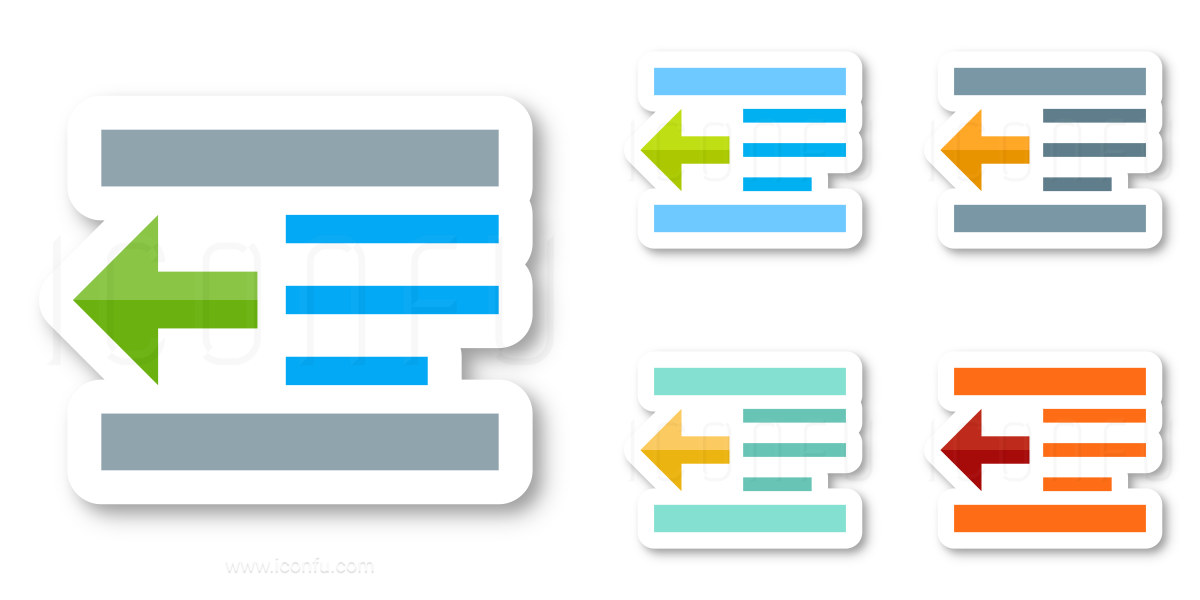 Indent Decrease Icon Sticker Style Iconfu