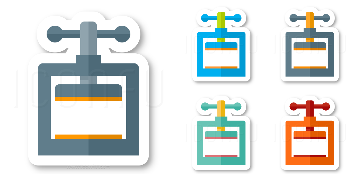 Press Icon Sticker Style Iconfu