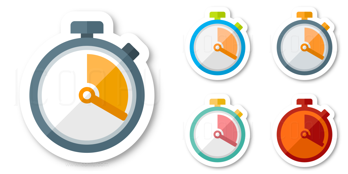 Stopwatch Elapsed Icon Sticker Style Iconfu