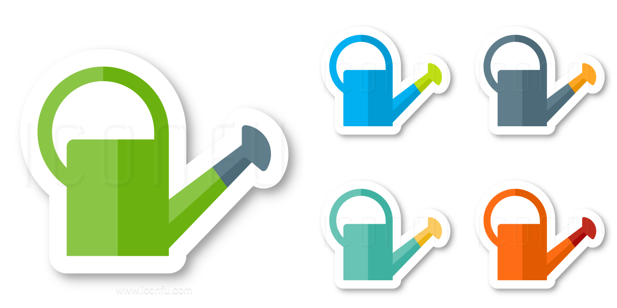Watering Can Icon Sticker Style Iconfu