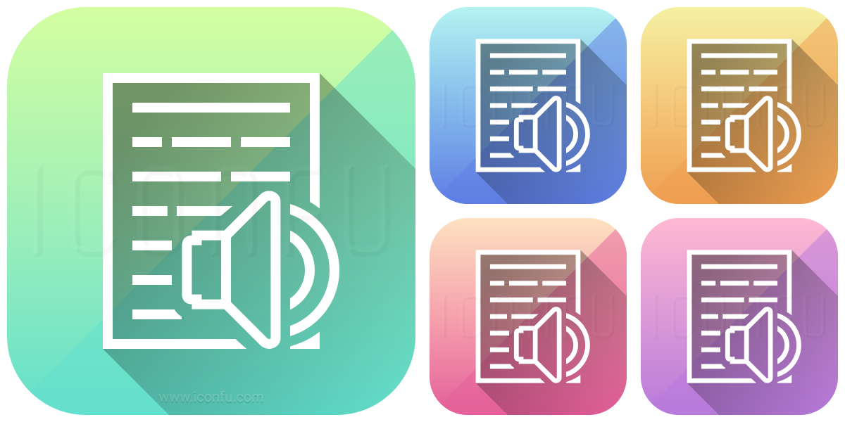 Text Speaker Icon - App Style - Iconfu