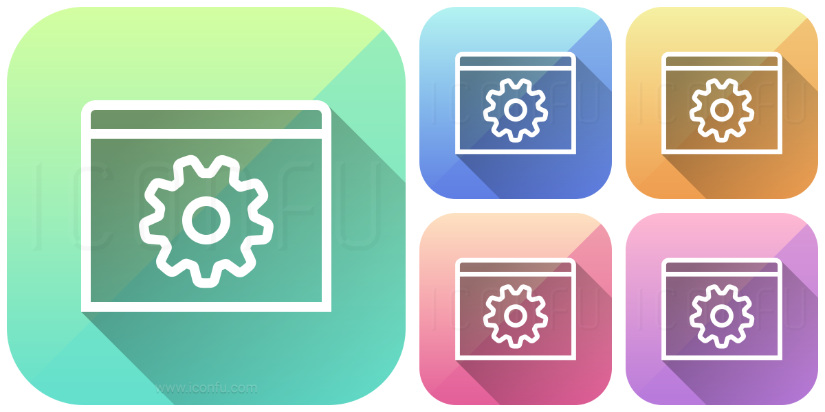 Window Gear Icon App Style Iconfu