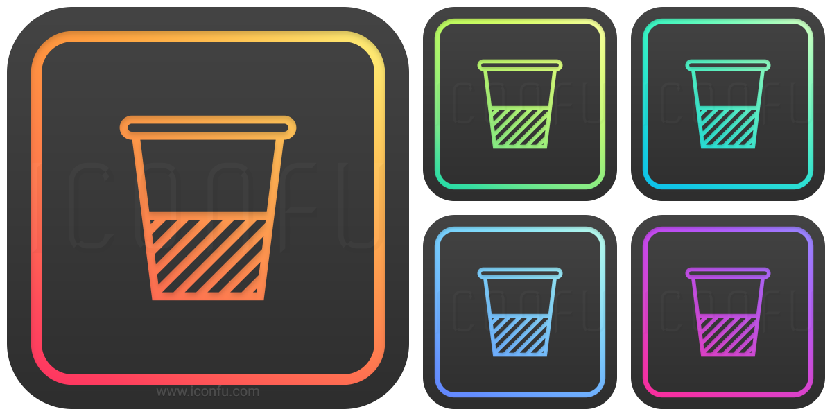 Garbage Icon - Glow Style - Iconfu