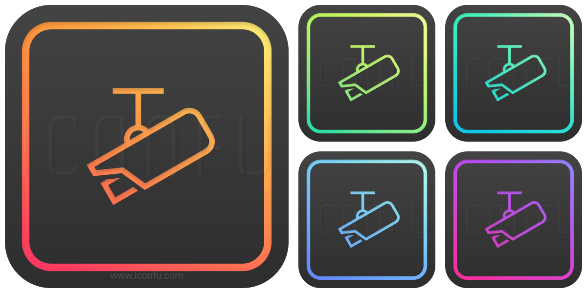 Surveillance Camera Icon - Glow Style - Iconfu