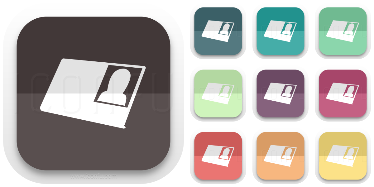 Id Card Icon - Folded Style - Iconfu