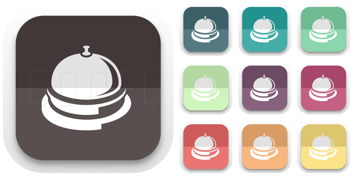 Service Bell Icon - Folded Style - Iconfu