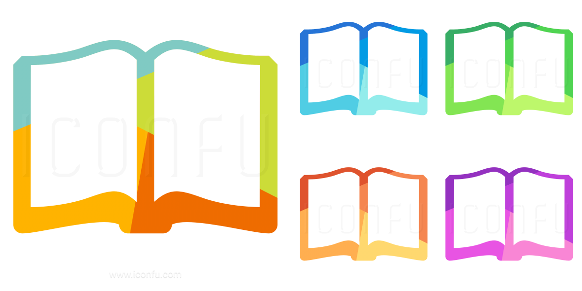 Book Open Icon - Colored Style - Iconfu