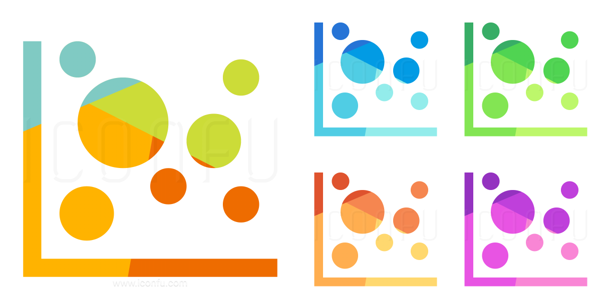 chart bubble icon colored style iconfu bubble chart icon