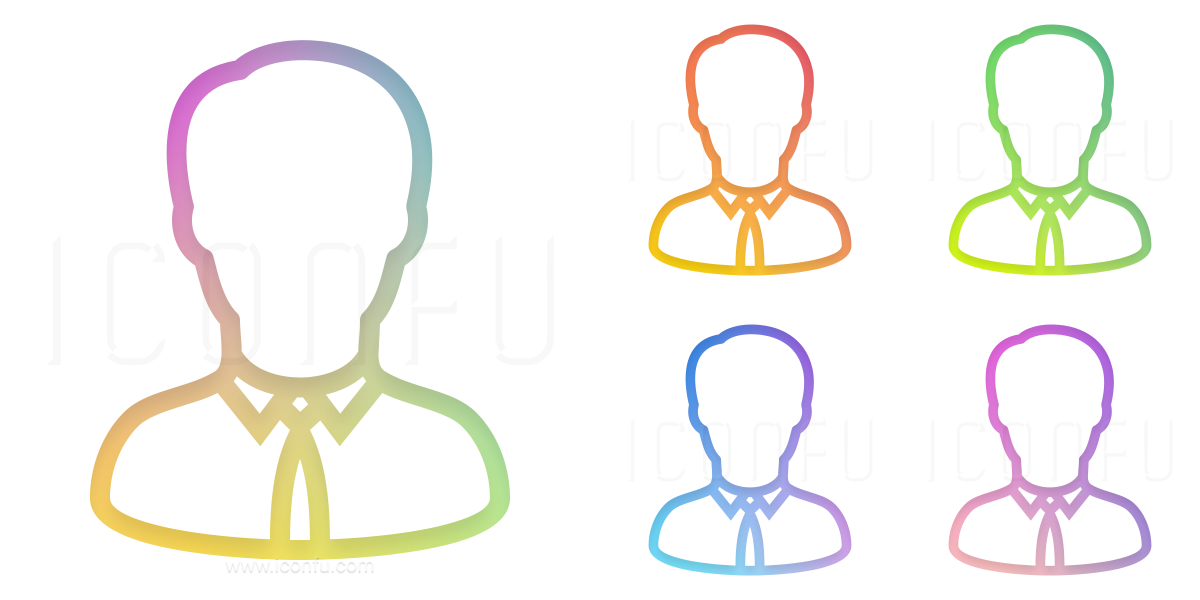 Businessperson Icon - Gradient Color Style - Iconfu