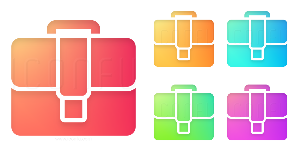 Briefcase Icon Shiny Style Iconfu
