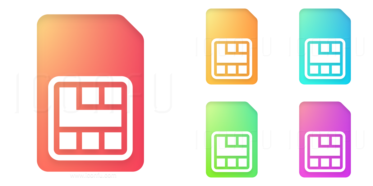 Sim Card Icon - Shiny Style - Iconfu