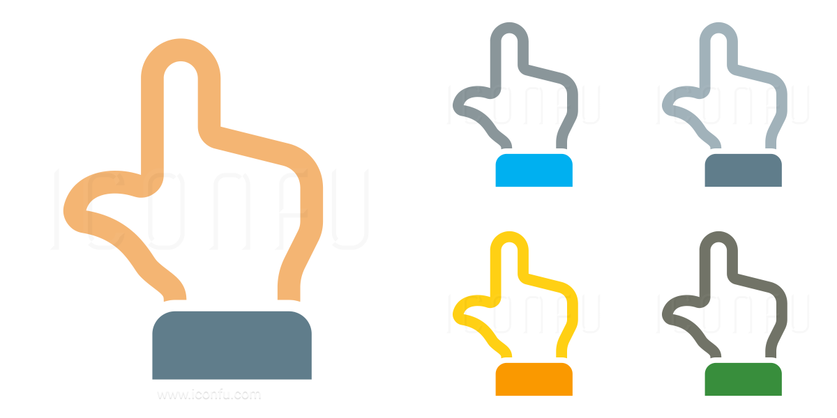 Hand Point Up Back Icon