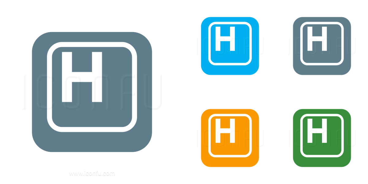 Keyboard Key H Icon