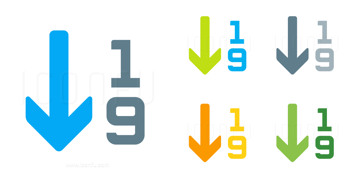 Sort 19 Ascending Icon