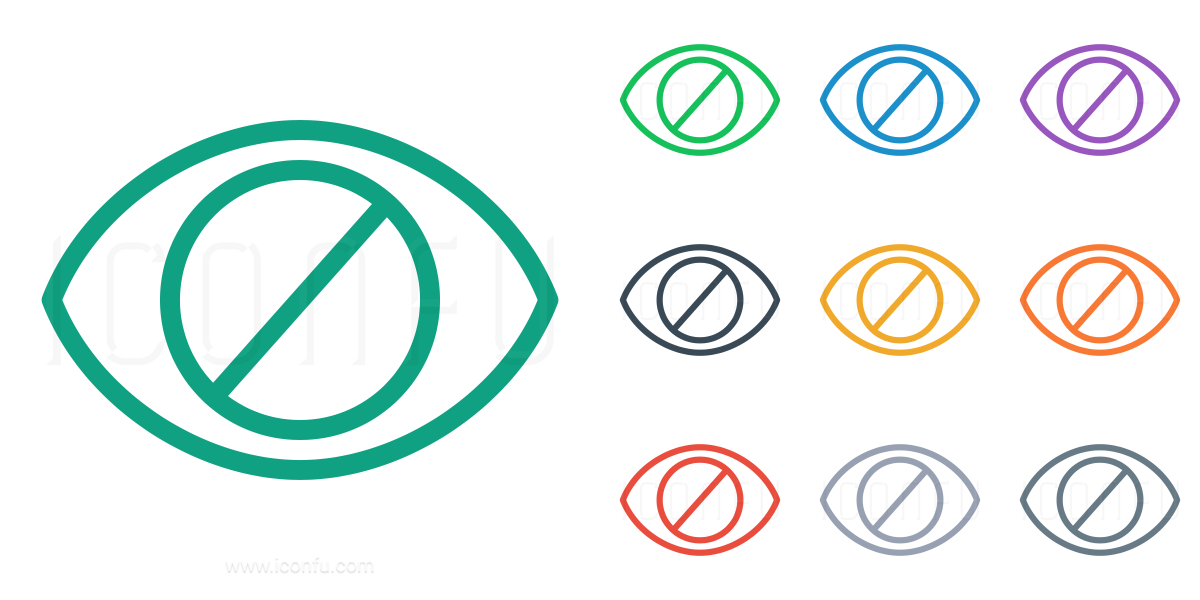 Eye Blind Icon - Line Style - Iconfu