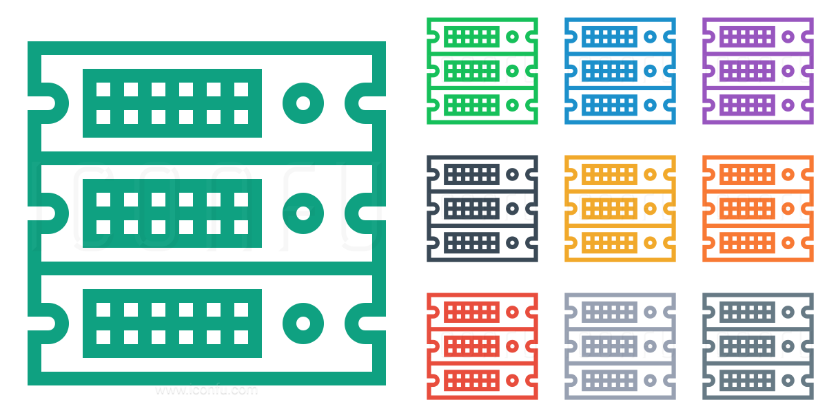 Rack Servers Icon - Line Style - Iconfu