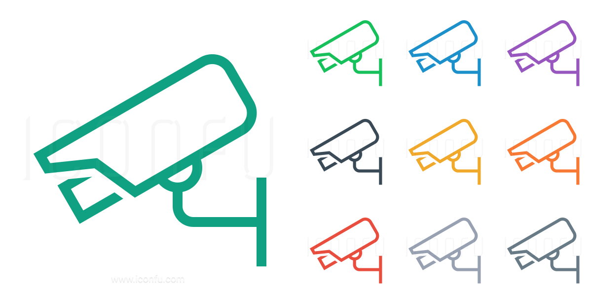 Surveillance Camera Icon - Line Style - Iconfu